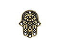 TierraCast Antique Brass (plated) Hamsa Hand Focal Link 17x21mm