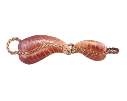 Patricia Healey Copper Leaves Hook & Eye Clasp 70x17mm