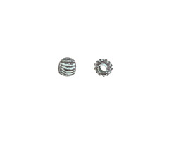Mykonos Copper (plated) Patina Tiny Corrugated Bead 4x5mm