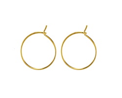 Gold (plated) Hoop Earwire 14mm