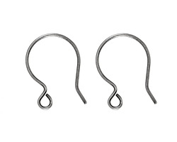 Antique Silver (plated) Large Round Earwire 18x21mm (100 pieces)