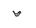 Antique Silver (plated) Bird Bead 8x12.5mm