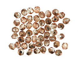 Czech Glass Apollo (Gold) Fire Polished Round 4mm