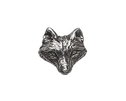 Green Girl Pewter Wolf Button 18x17mm