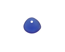 Royal Blue Beach-Style Glass Small Pebble Drop 6-12x11-15mm