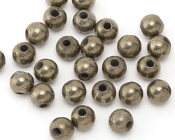 Golden Pyrite Round (Large Hole) 8mm
