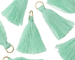 Sweet Mint w/ Jump Ring Thread Tassel 30mm
