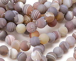 Botswana Agate Matte Round 8mm