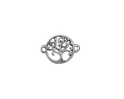 Zola Elements Antique Silver Finish Openwork Tree Focal Link 15x11mm