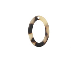 Zola Elements Light Tortoise Shell Matte Acetate Oval Ring 15x22mm
