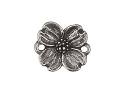 Green Girl Pewter Dogwood Blossom Link 23x20mm