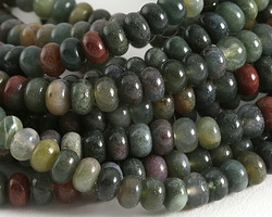 Fancy Jasper Rondelle 4x6mm