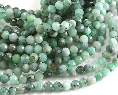 Green Chalcedony Faceted Round 2.5mm