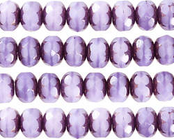 Czech Glass Bronzed Thistle Fire Polished Rondelle 6x8.5mm