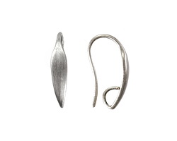 Antique Silver (plated) Short Drip Earwire w/ Loop 11x20mm (20 pieces)