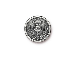 TierraCast Antique Pewter (plated) Thistle Button 14.5mm