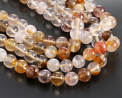 Gold Hematoid Quartz (A) Round 8mm