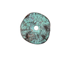 Mykonos Copper (plated) Blue Patina Washer 20mm
