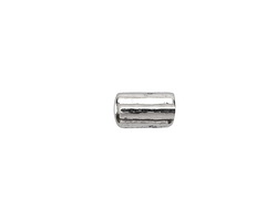 Mykonos Metalized Ceramic Antique Silver Tube 10x6mm