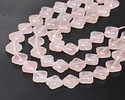 Rose Quartz Faceted Quatrefoil 13mm