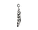 Antique Silver (plated) Pea Pod Focal 5x26mm