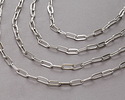 Stainless Steel Flat Paperclip Chain, 11x4mm links, 5' Package