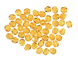 Czech Glass Medium Topaz Fire Polished Round 4mm