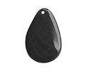 Tagua Nut Black Groovy Slice 25-35x30-42mm