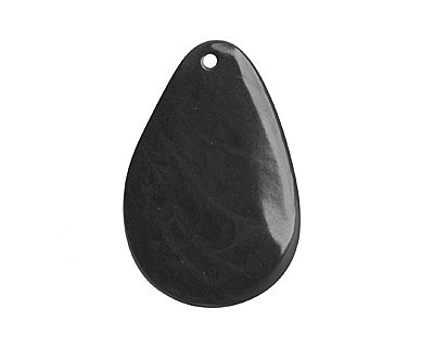 Tagua Nut Black Groovy Slice 25-35x30-42mm