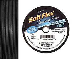 Soft Flex Black Onyx .014" (Fine) 21 Strand Wire 30ft.