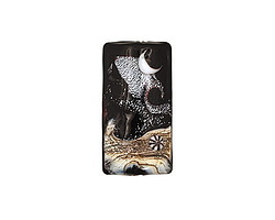 Grace Lampwork Sable Celestial Kalera 26-27x38-39mm