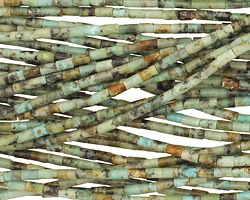 African Turquoise Tube 3-4x2.5mm