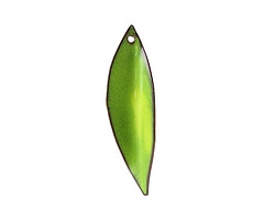 C-Koop Enameled Metal Lime Pointed Leaf 15-20x40-45mm