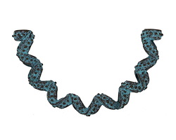 Mykonos Copper (plated) Patina Dotted Ribbon 1/2 Loop 52x32mm