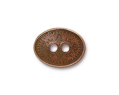Tribe Button TierraCast Antique Copper (plated) Tribal Button 19x15mm