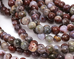 Red Lightning Agate Round 6mm