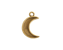 Nunn Design Antique Gold (plated) Mini Crescent Moon Charm 12x18mm