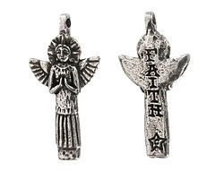 Green Girl Pewter Faith Angel 18x35mm
