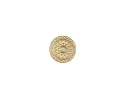 Zola Elements Matte Gold (plated) Radiant Sun Disc 3mm Flat Cord Slide 11mm