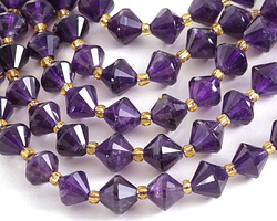 Amethyst (A) Faceted Bicone 8mm