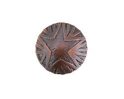 Gaea Copper Etched Star Button 18.5mm