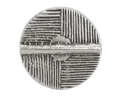 Mykonos Antique Silver (plated) Crop Circle Medallion 30mm