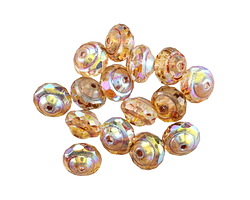 Czech Glass Crystal Picasso AB UFO 6x8mm