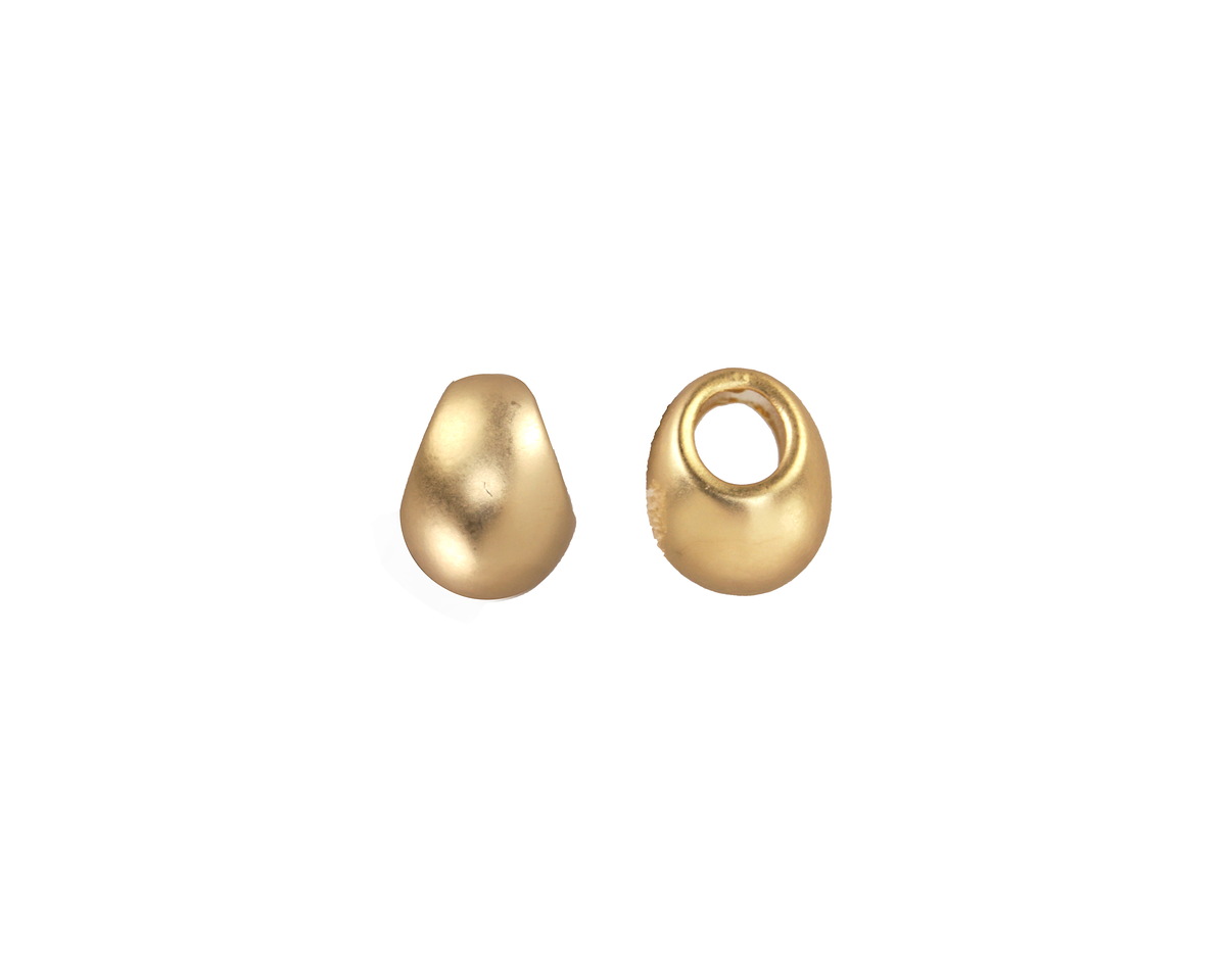 Satin Hamilton Gold (plated) Large Hole Teardrop Bead 7x9mm