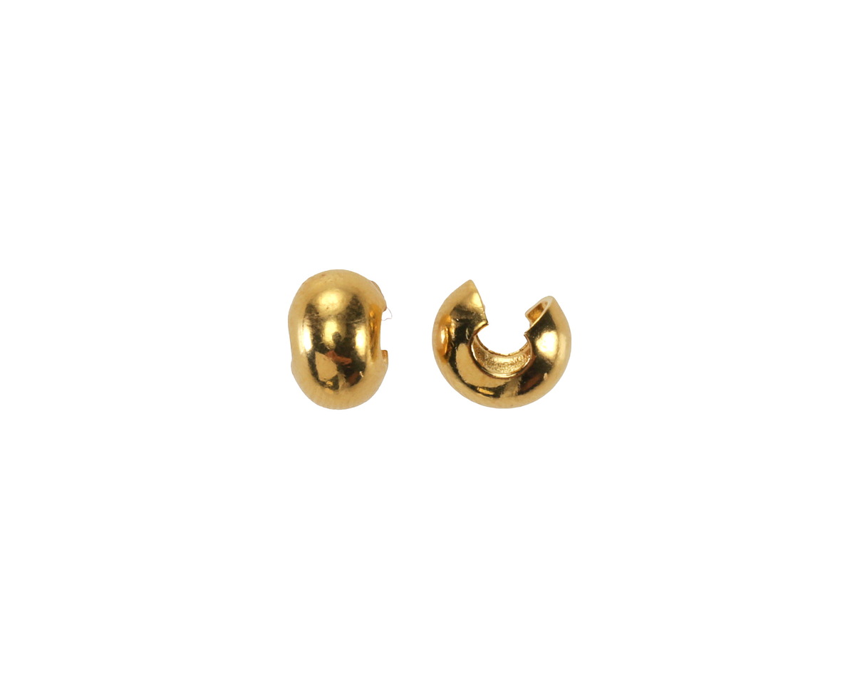 Gold (plated) Crimp Cover 6mm