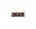 Mykonos Ceramic Raku Metallic Midnight Long Square Tube 17x6mm