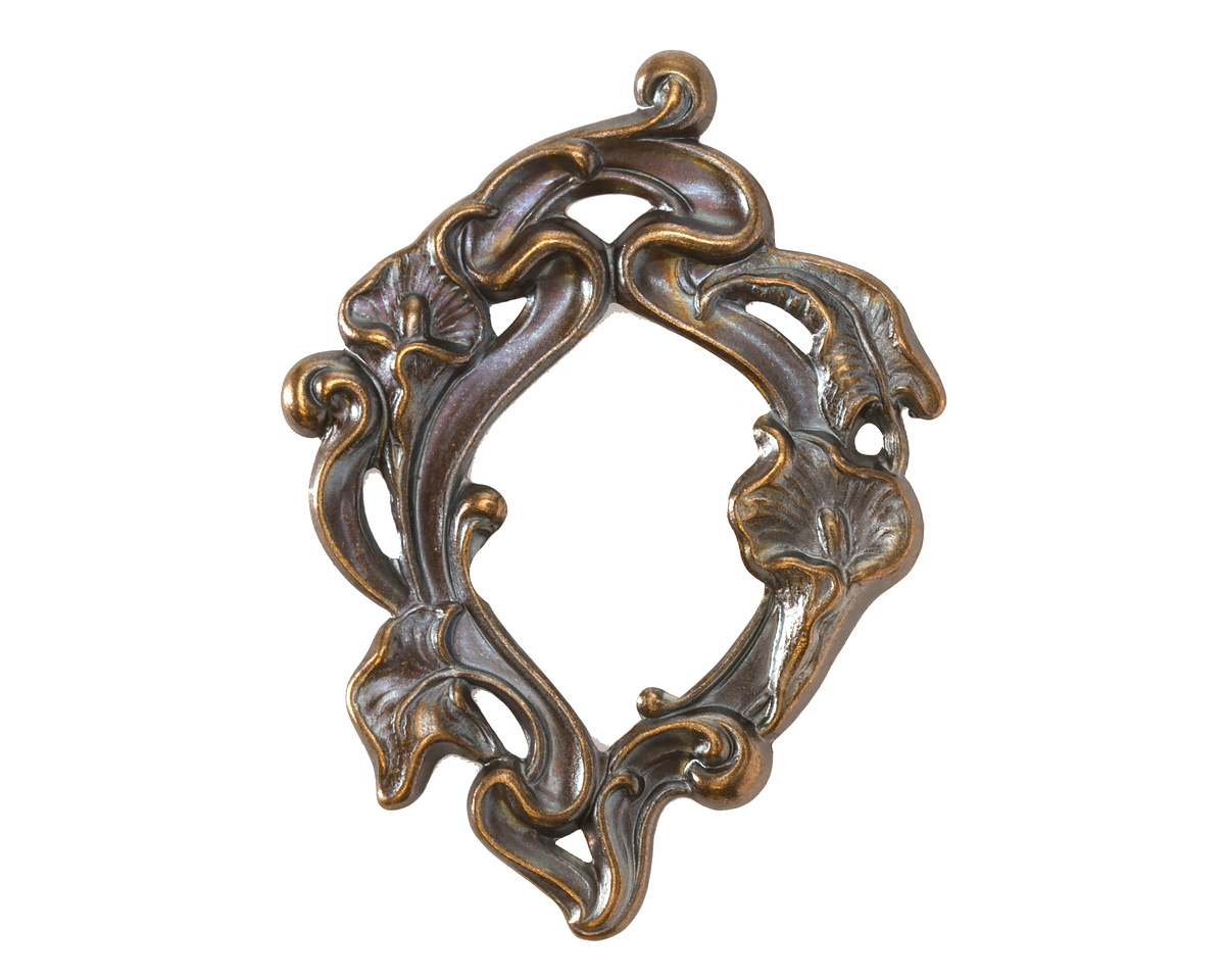 Vintaj Natural Brass Calla Lily Frame Focal 51x38mm