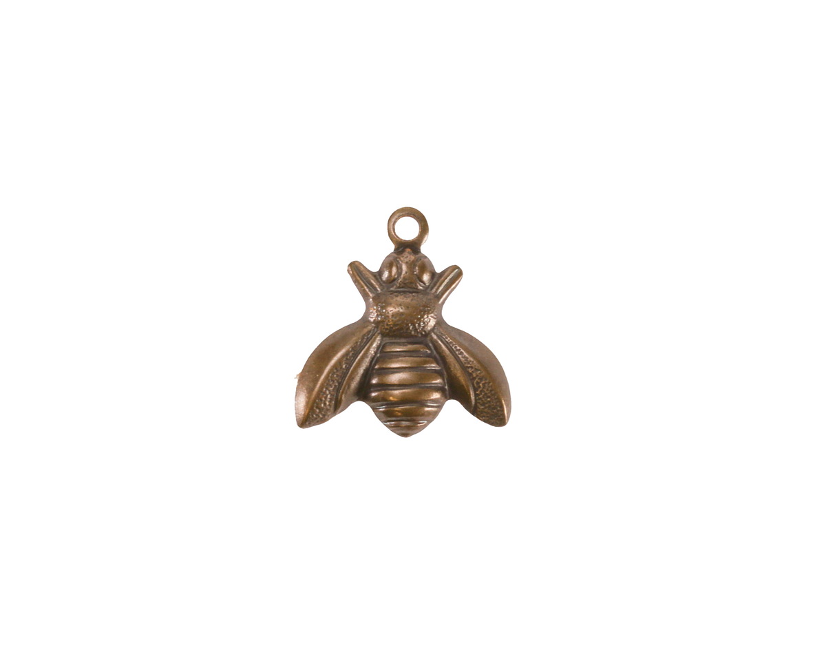 Vintaj Natural Brass Bumble Bee 13x12mm