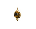 Tiger Eye w/ Gold Finish Faceted Teardrop Focal 10x12mm