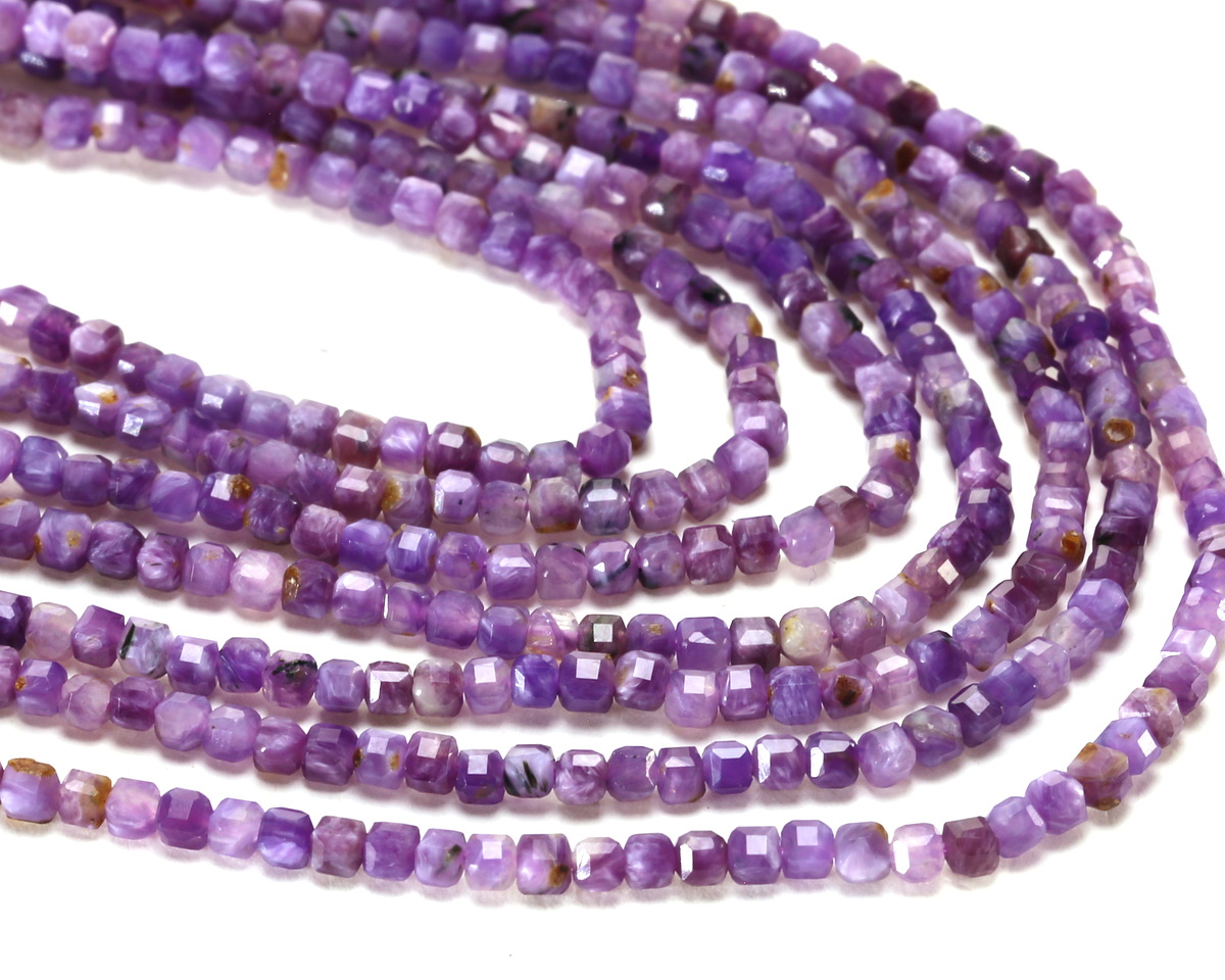 Charoite (A) Microfaceted Miracle Cube 2.5mm
